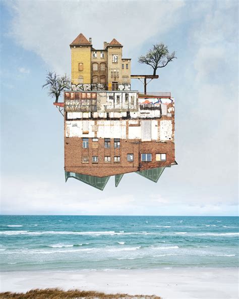 Surreal Architectural Collages That Float Above Serene