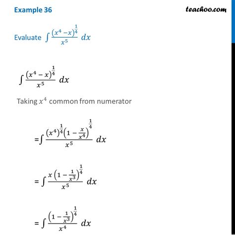 Example 36 Evaluate Integral X4 X14 X5 Dx Examples