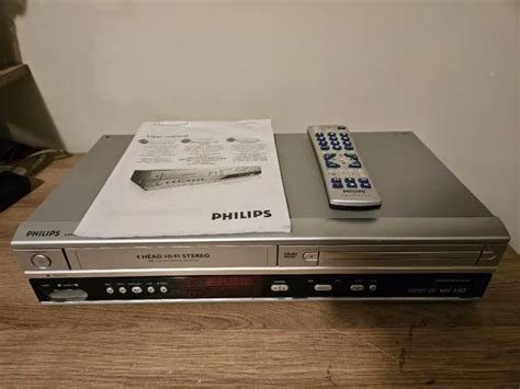 Philips Dvp V Head Vhs Recorder Vcr Dvd Player Combo W Remote