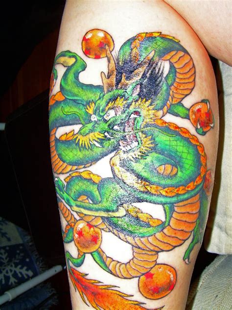 This dragon ball tattoo tattoo is a great way to show off your support for your favorite superhero, or just to add a little flair to your child's room with this fun and colorful dragon tattoo wall art set that features characters from the popular anime characters, manga, comic book, video games. Dragon Ball Tattoos - Shenron | The Dao of Dragon Ball