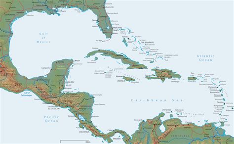 Map Caribbean Central America
