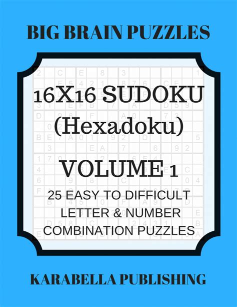 Bol Mega Sudoku 16x16 Large Print Easy To Extreme Volume 16x16