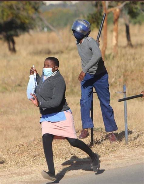 Pictures Zimbabwe Nurses Chased By Police During Demonstration Savanna News