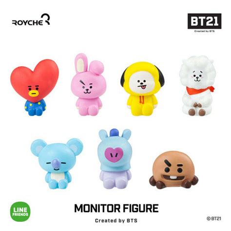 Ready Stockbts Bt21 Official Monitor Figure By Line Friends K Pop