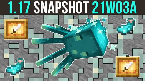 Minecraft 117 Snapshot 21w03a The Glow Lichen And Glow Squid