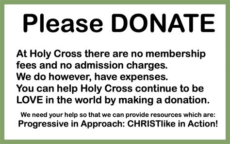 Donate Holy Cross Lutheran Church