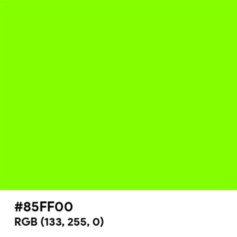 Pure Lime Green Color Hex Code Is 85ff00