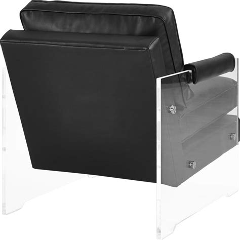 Tov Furniture Serena Eco Leatherlucite Chair Black Sportique