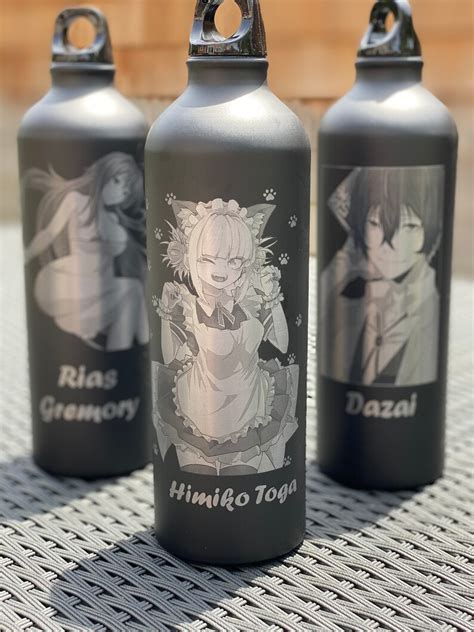 Engraved Anime Bottle Anime T Anime Lovers Waifu Bottle Etsy
