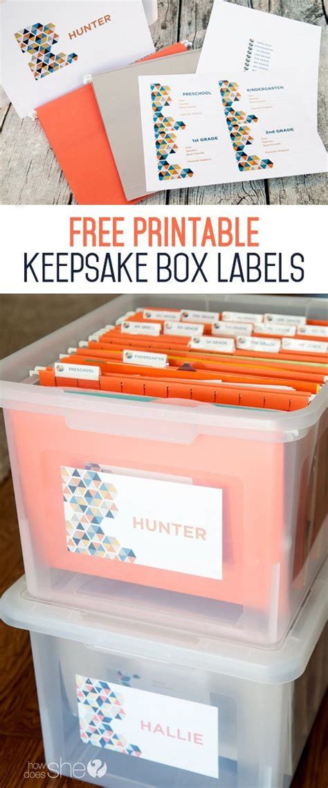 Use the free label assistent online to design individual labels and print them at home. Free Printable Keepsake Box Labels | Keepsake boxes, Paper ...