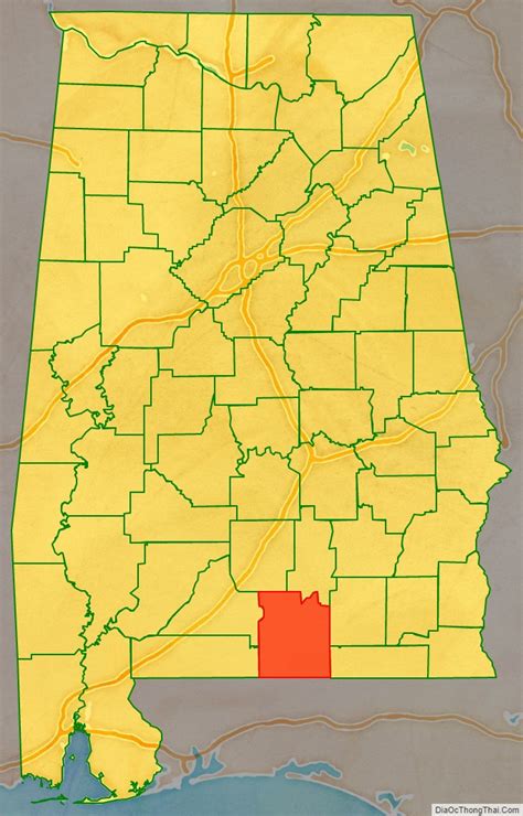 Map Of Covington County Alabama
