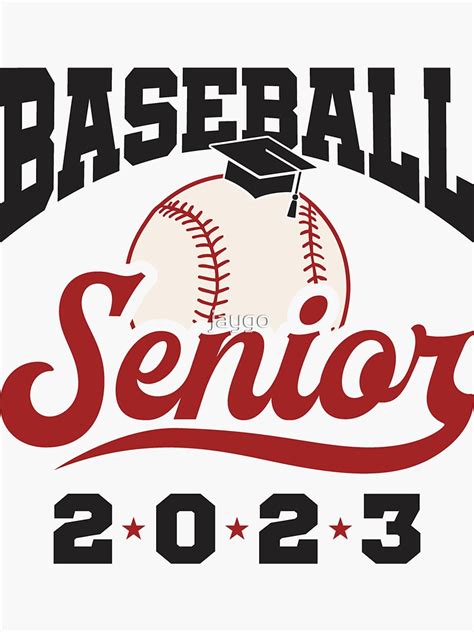 Baseball Senior 2023 Graduating Class Of 2023 Sticker For Sale By