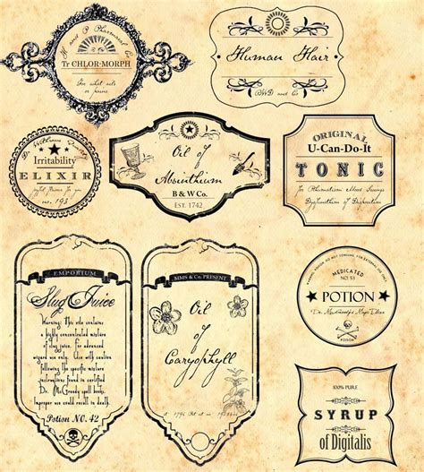 Free Potion Label Template Printable Templates