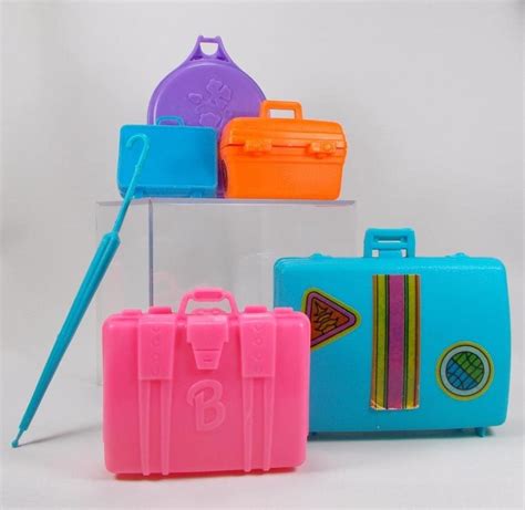 Barbie Vintage Luggage Accessories Travel Diorama Suitcases 16 Scale