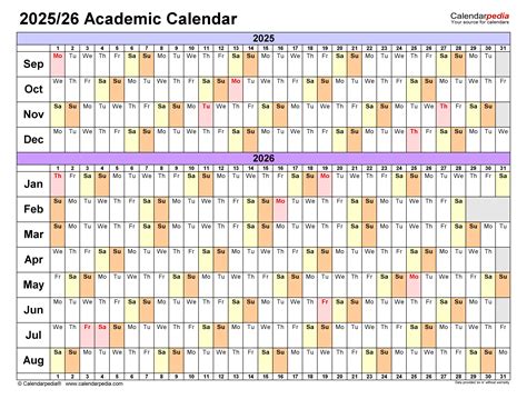 Binghamton University Calendar 2025-2026 Printable
