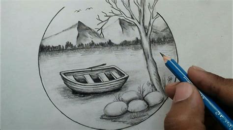 How To Drawing Scenery Of Nature Step By Step Daily Challenge 28