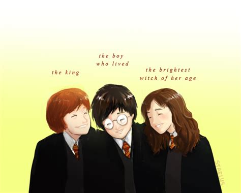 Harry Potter The Golden Trio Harryronhermione Always Together