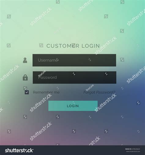 Modern Login Ui Form Template Design With Royalty Free Stock Vector