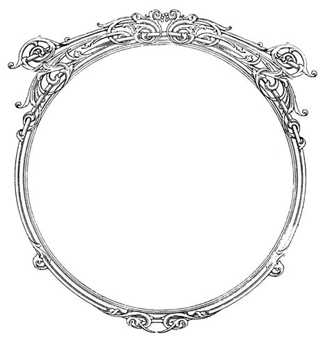 Vintage Images Round Ornate Frames The Graphics Fairy Clip Art