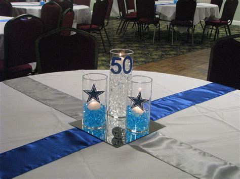 Get great western party ideas to turn an ordinary room into the wild west. Dallas Cowboy Theme Centerpiece | Dallas cowboys party ...