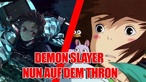 Demon Slayer Erfolgreichster Film Japans Stoßt Chihiros Reise Ins
