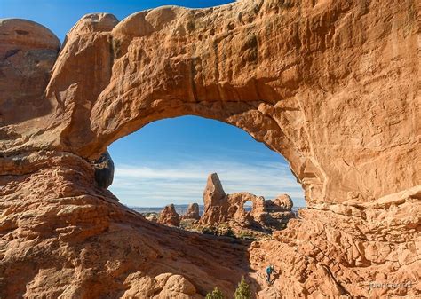 Turret Arch Through North Window Arches National Park Moab Utah By