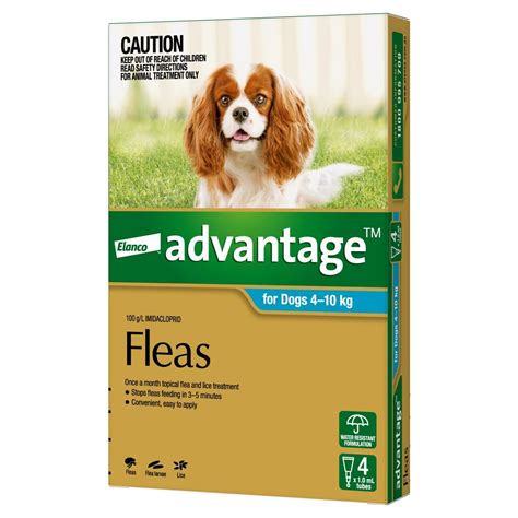Advantage Flea Control For Dogs 4 10kg 4 Pack Ebay