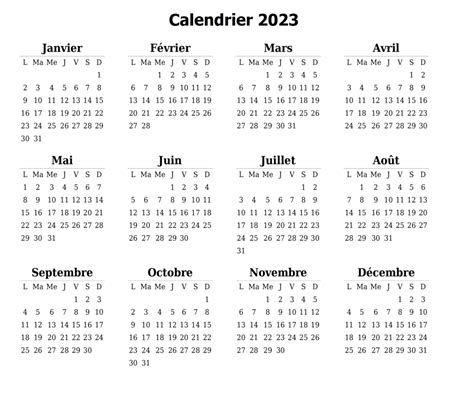Calendrier 2023 Avec Jours Fériés Excel Calendrier 2023