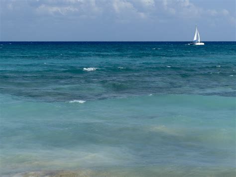Sailboat On Turquoise Sea Free Stock Photo Public Domain Pictures