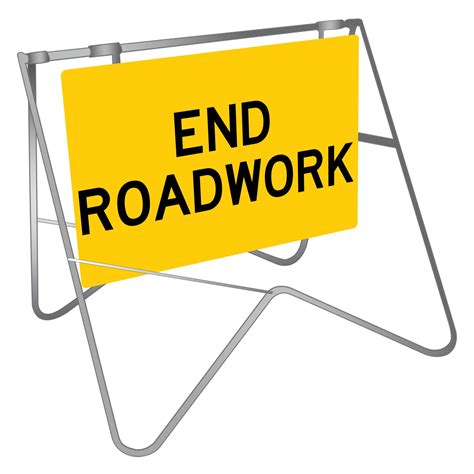 End Roadwork Swing Stand Sign Buy Now Discount Safety Signs Australia