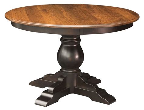 60 inch round kitchen table. Amish Round Pedestal Dining Table Traditional Kitchen ...