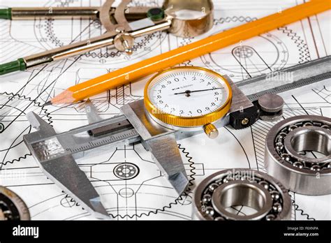 Technical Drawing And Tools Stock Photo Alamy