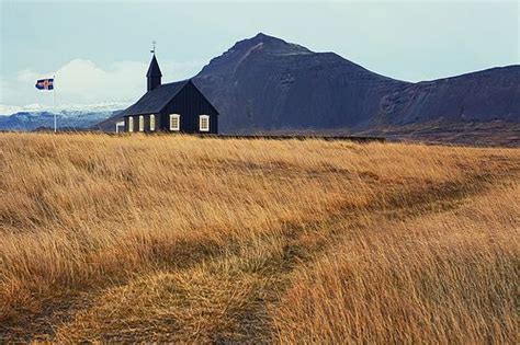 The Wonderfull Church Of Búðir Located At The Peninsula Snæfellsnes