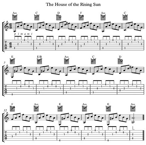 Learn The House Of The Rising Sun Guitar Fingerstyle Do Re Mi Studios House Of The Rising