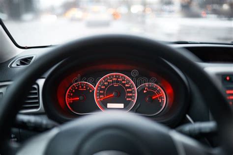 Car Dashboard And Steering Wheel Stock Image Image Of Inside Driver