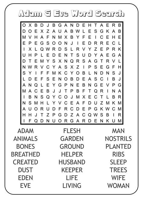Free Print Bible Crossword Puzzle Printable Christian Word Search