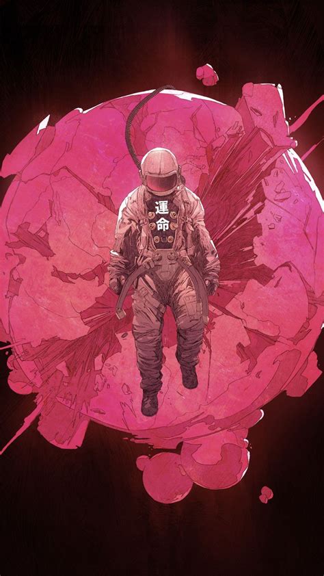 Wallpaper Pink Astronaut Galaxy Cosmos Planet Aesthetic Astronaut