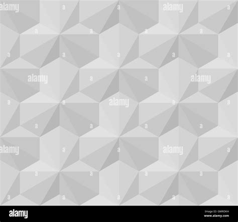 Vector Seamless White Geometric Triangle Shaded Dimensional Pattern