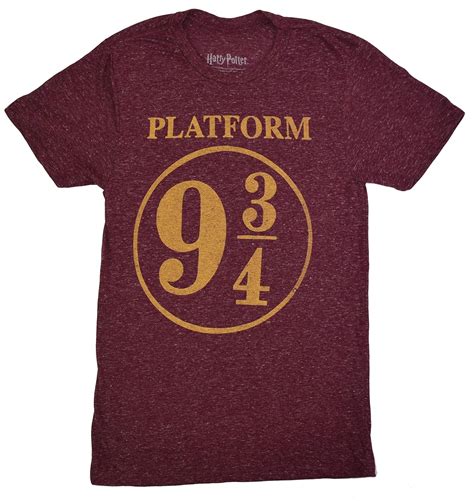 Harry Potter Platform 9 3 4 Adult Soft Tee Polyester T Shirt 1474