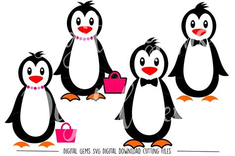 Penguin SVG / DXF / EPS / PNG Files By Digital Gems | TheHungryJPEG.com