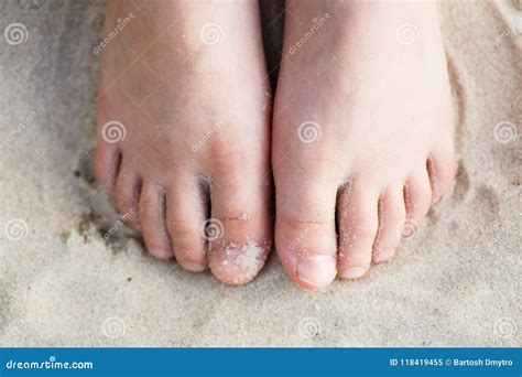 Baby`s Legs On A Sand Stock Image Image Of Human Lake 118419455