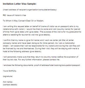 Free download of our invitation letter for a visa sample! Sample for a Visa Invitation Letter in 2019 | Invitations ...