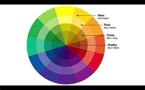 Color Wheel Chart Mixing Theory