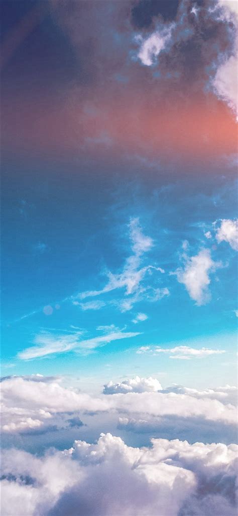 Sky Cloud Fly Blue Summer Sunny Flare Iphone X Wallpapers Free Download