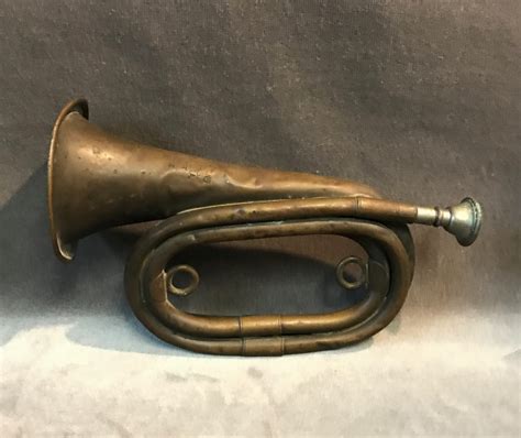 1917 Ww1 Us Cavalry Brass Bugle By J W York And Sons Grand Rapids Mi