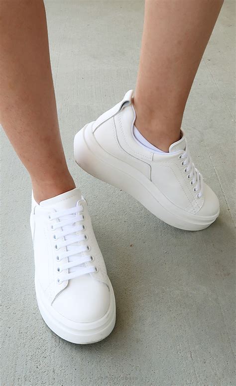 Zara White Platform Sneaker