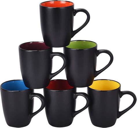Set Of 6 Coffee Mug Sets 16 Ounce Ceramic Coffee Mugs Restaurant