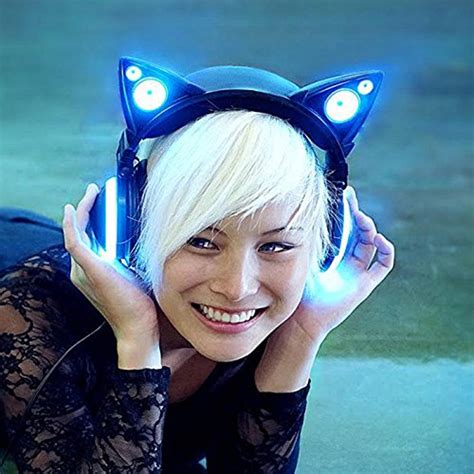 Wired Cat Ear Headphones Blue Free Shipping 883594053504 Ebay