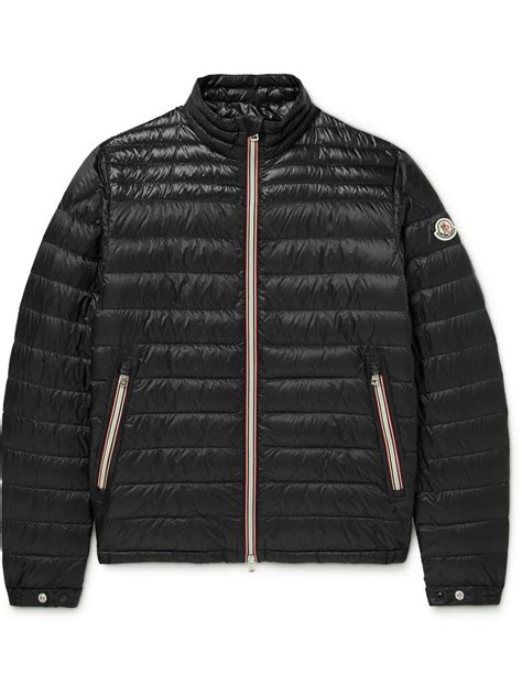 Moncler Daniel Grosgrain Trimmed Quilted Shell Down Jacket Black