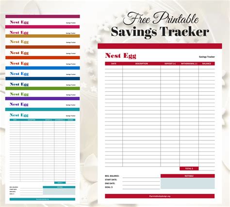 Savings Tracker These Come In 11 Different Colors And Are Letter